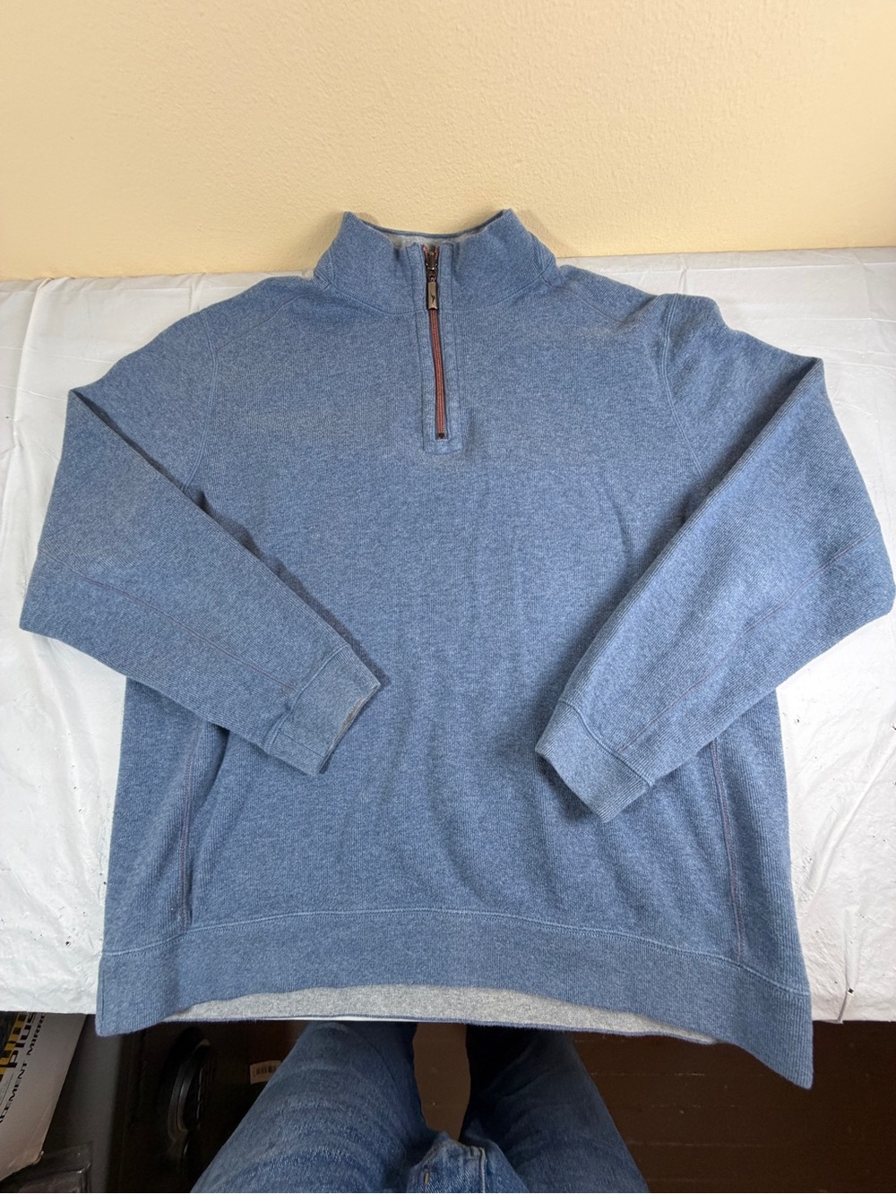 Tommy Bahama Light Blue‎ Quarter-Zip Knit Pullover